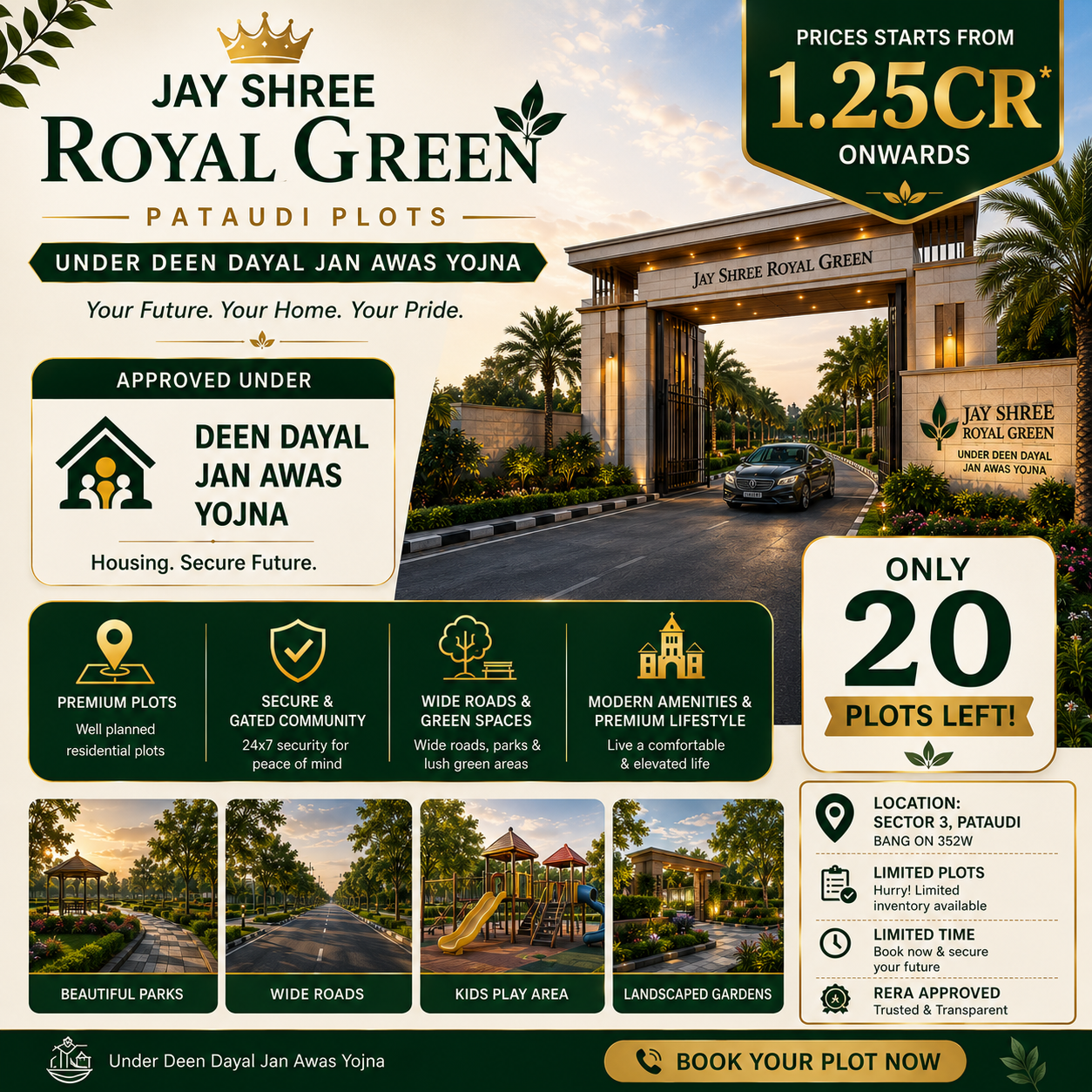 Jay Shree Royal Green DDJAY plots Pataudi near Gurgaon